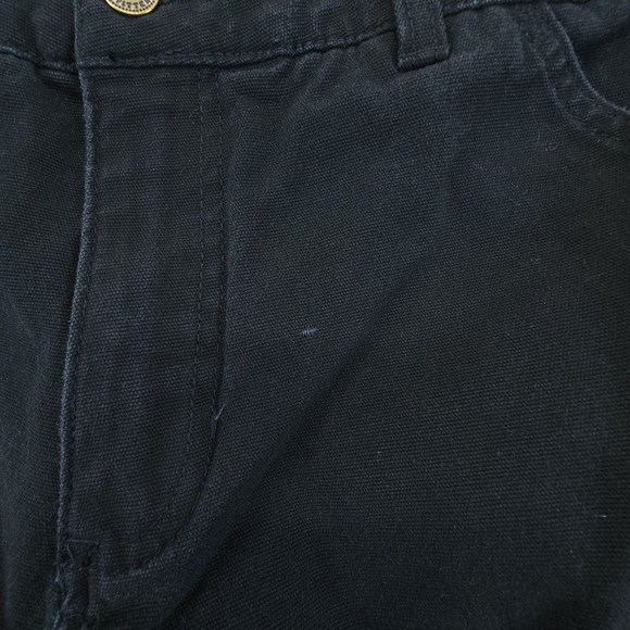 Noble Outfitters Pants Women's Black Cargo Jean Straight Leg Raw Hem Size 14 - Picture 5 of 12